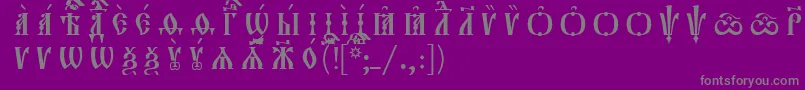 Orthodox.TtIeucs8CapsР Р°Р·СЂСЏРґРѕС‡РЅС‹Р№ Font – Gray Fonts on Purple Background